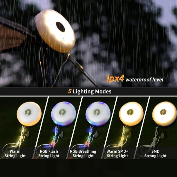 Multifunktionale wasserdichte LED-Campinglampe