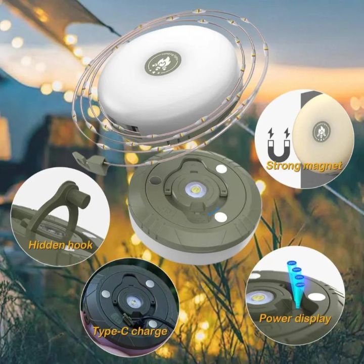 Multifunktionale wasserdichte LED-Campinglampe