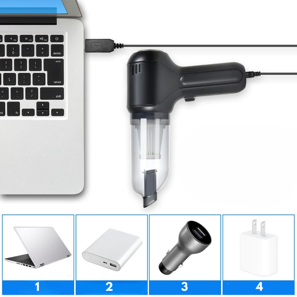 TurboClean Pro™ | Ultimative Power, Kabellose Freiheit für Auto-Staubsauger!