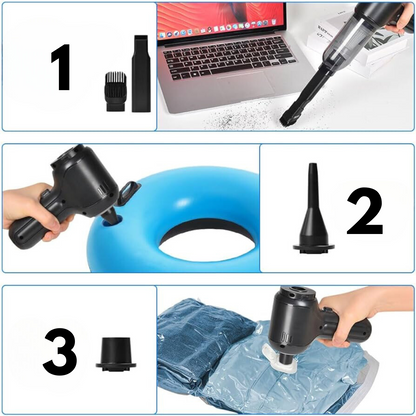 TurboClean Pro™ | Ultimative Power, Kabellose Freiheit für Auto-Staubsauger!