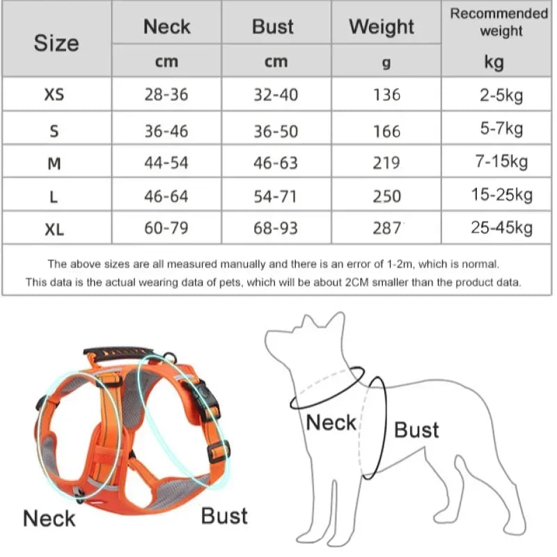 Hundegeschirr Reflektiv Verstellbar Atmungsaktiv