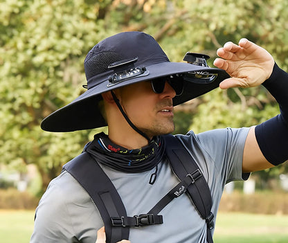 Breiter Outdoor - Sonnenhütte mit Sonnenfächern