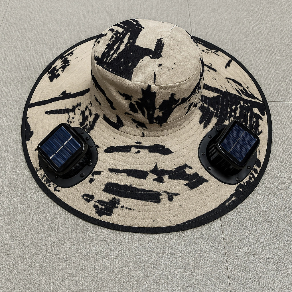 Breiter Outdoor - Sonnenhütte mit Sonnenfächern